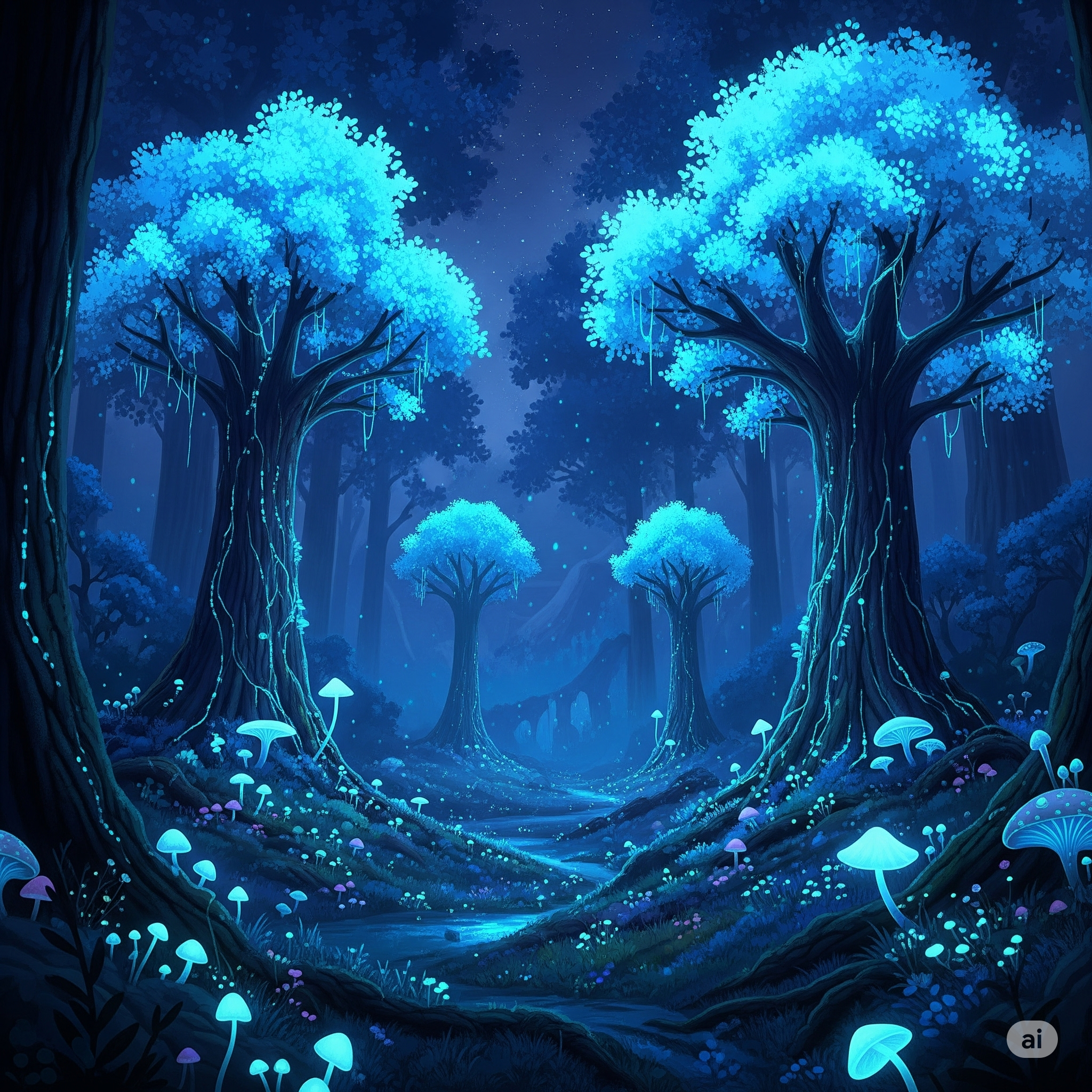 Imagem de floresta mágica